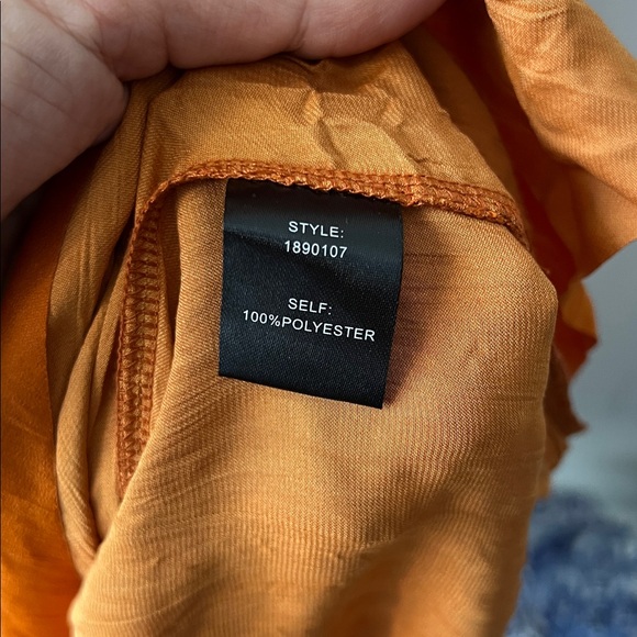 MODERN CITIZEN Hope Ruffle Midi Dress copper S - Picture 8 of 10